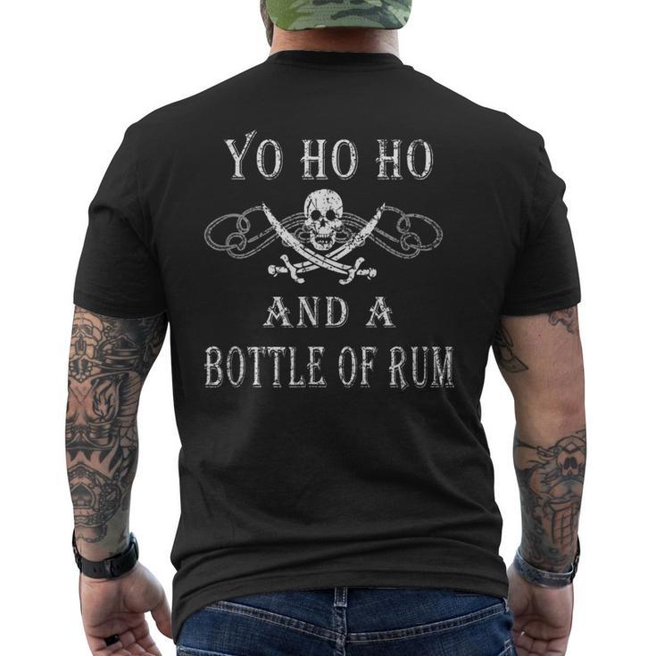 Yo Ho Ho Botella De Rum Divertida Pirata Bandera Pirata Camiseta Hombre Estampado Espalda