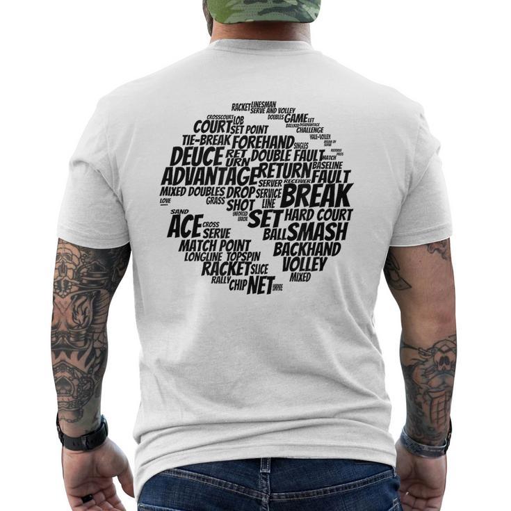 Balle De Tennis Termes De Tennis Joueurs De Tennis Drôle T-shirt imprimé au dos