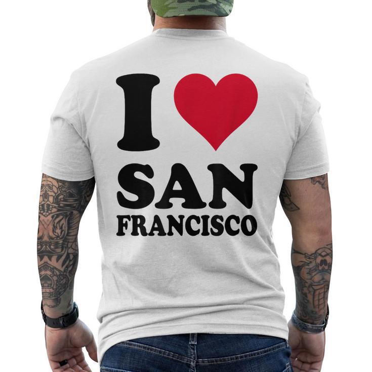 Corazón Diseño I Lovean Francisco Camiseta Hombre Estampado Espalda