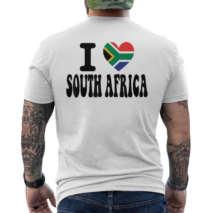 Drapeau Rétro En Forme De Cœur Avec Inscription I Loveouth Africa T-shirt imprimé au dos