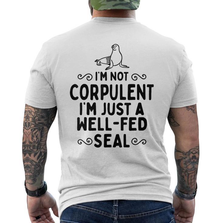 Foca No Corpulenta Bien Alimentada Animal Marinoubmarino Del Océano Camiseta Hombre Estampado Espalda
