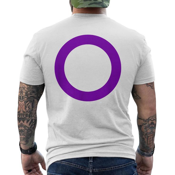 Hermafroditaímbolo De Bandera Lgbtq Intersex Camiseta Hombre Estampado Espalda