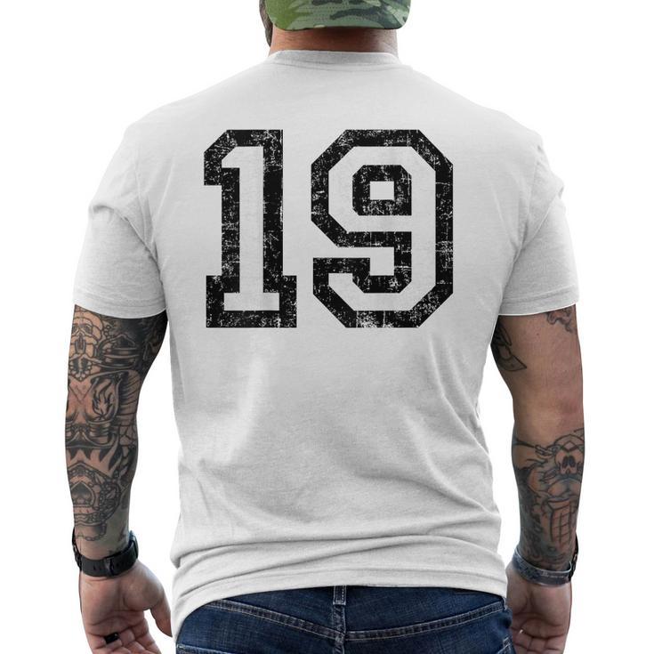 Numéro De Dossard 19Intage NoirBlanc No 19 T-shirt imprimé au dos