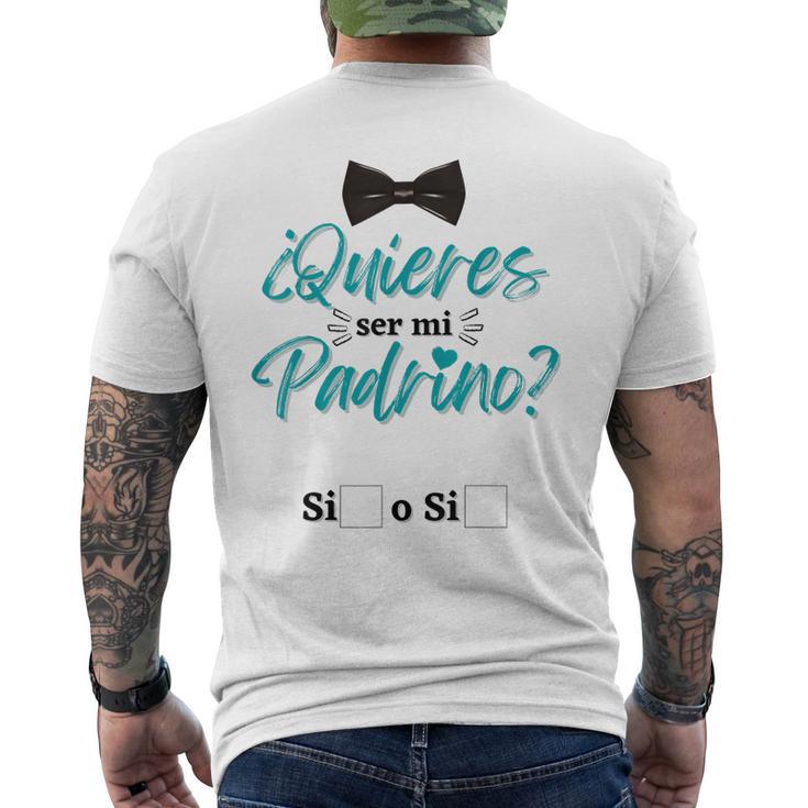 Quiereser Mi Padrino Bebe Regalos Para Padrinos Y Madrinas Camiseta Hombre Estampado Espalda