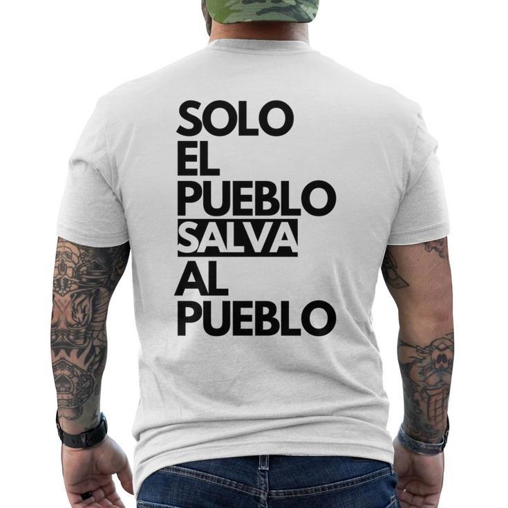 Solo El Puebloalva Al Pueblo Manga Larga Camiseta Hombre Estampado Espalda