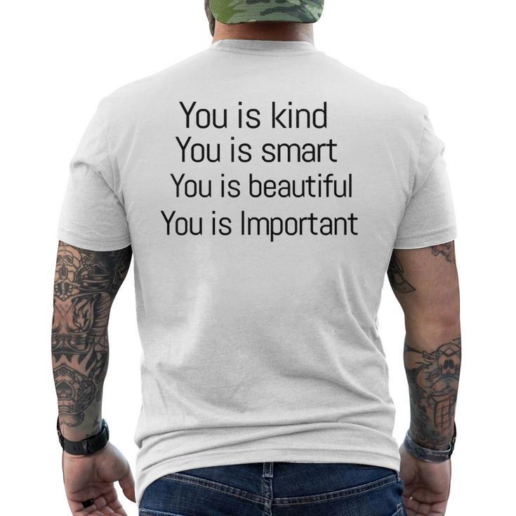 Tu Es Gentil Tu Es Intelligent Tu Es Beau Tu Es Important T-shirt imprimé au dos