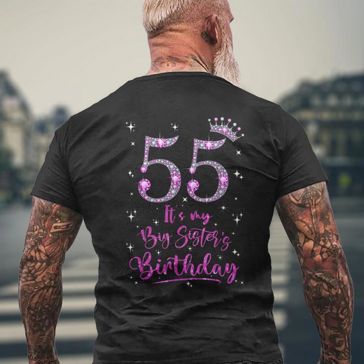 55 Es Ist Der Geburtstag Meiner Großenchwester Rosa Krone 55 Jahre Alt T-Shirt mit Rückendruck Geschenke für alte Männer