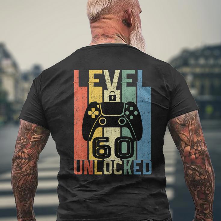 60 Ans Anniversaire Jeuidéo Level 60 Unlocked T-shirt imprimé au dos Cadeaux pour les vieillards