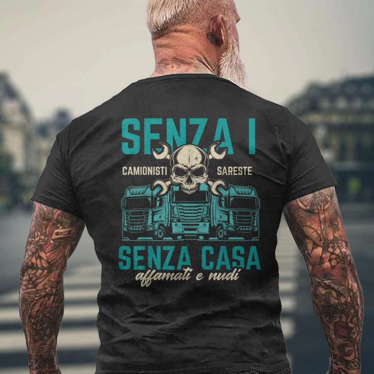 Camionista Compleanno Camion Papà T-shirt da uomo con stampa posteriore Regalos para ancianos