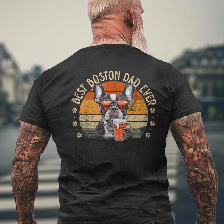 Cane Da Uomo Boston Terrier Dad Dog Divertente Festa Del Papà Cane T-shirt da uomo con stampa posteriore Regalos para ancianos