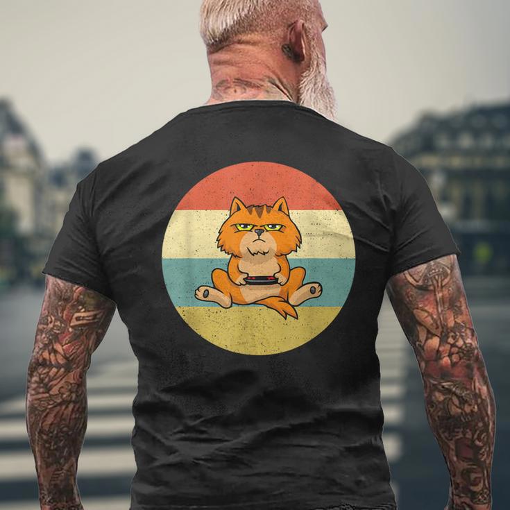 Chat Geek Hommeintage Rétro Idée Cadeau Gamer Personnalisé T-shirt imprimé au dos Cadeaux pour les vieillards