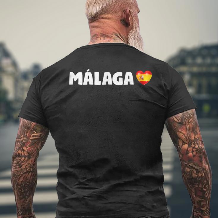De La Ciudad De Málaga Con La Bandera De España T-shirt imprimé au dos Cadeaux pour les vieillards