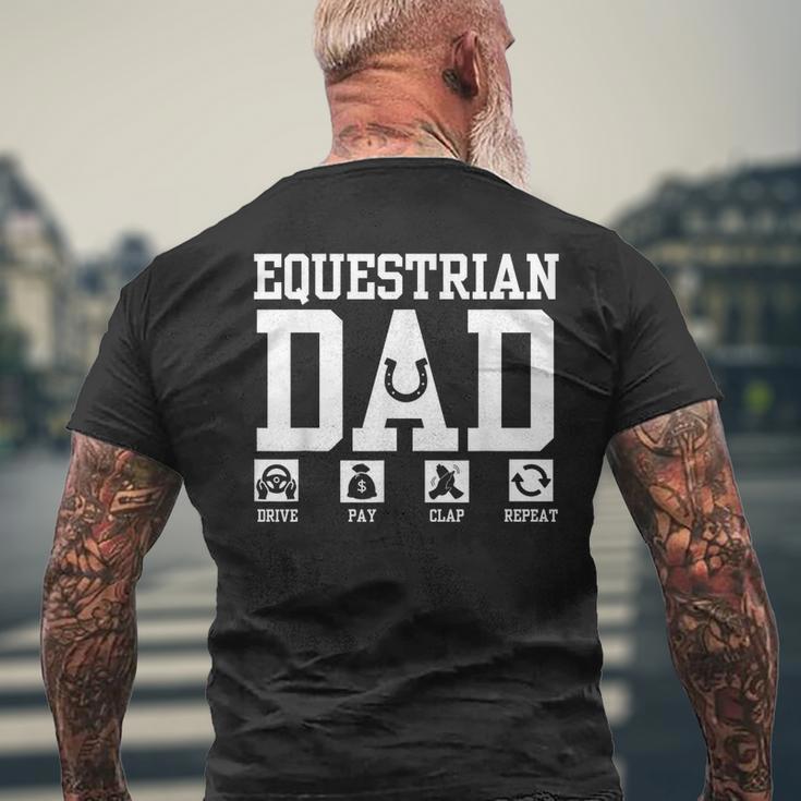 Divertente Arte Equestre Per Gli Uomini Papà Cavallo Cavalierealtando T-shirt da uomo con stampa posteriore Regalos para ancianos
