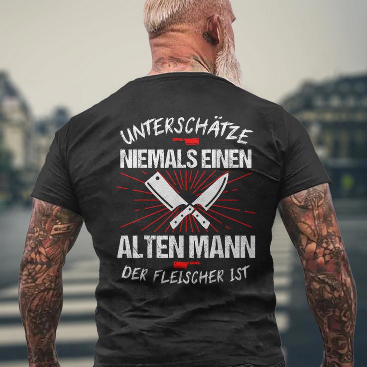 Fleischer Metzgerchlachtenchlachter Geschenk T-Shirt mit Rückendruck Geschenke für alte Männer
