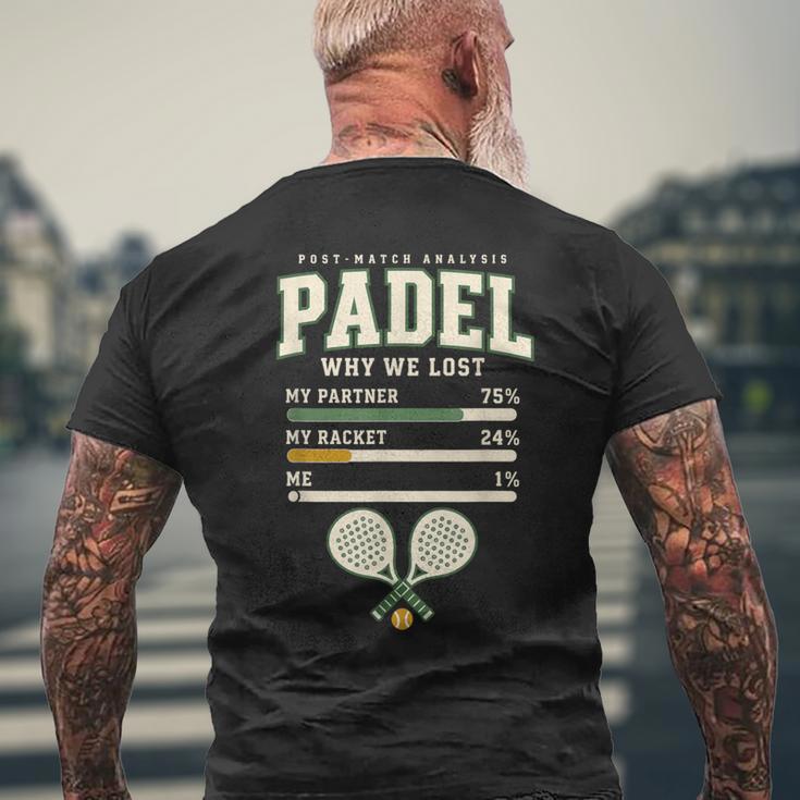 Padel Post Match Analyse Double Partenaire Joueur Cadeau T-shirt imprimé au dos Cadeaux pour les vieillards