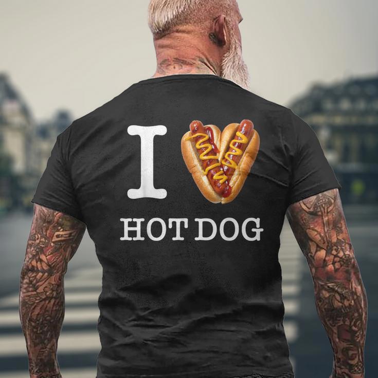 Für Den Einzigartigen Hotdog-Liebhaber I Love Hot Dogs T-Shirt mit Rückendruck Geschenke für alte Männer