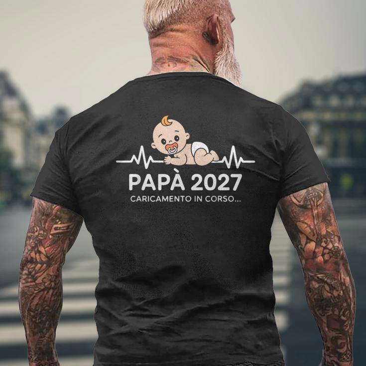 Futuro Papà 2027 Loading Regali Divertente Per Papa Padre T-shirt da uomo con stampa posteriore Regalos para ancianos