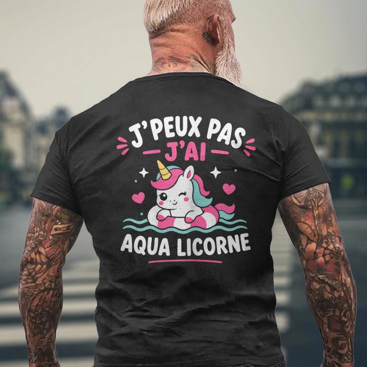 Humour Licorne Piscineacances J’Peux Pas J’Ai Aqua Licorne T-shirt imprimé au dos Cadeaux pour les vieillards