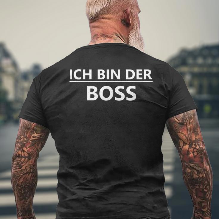 Ich Bin Der Boss Lustigerpruch Für Kinder Und Erwachsene T-Shirt mit Rückendruck Geschenke für alte Männer
