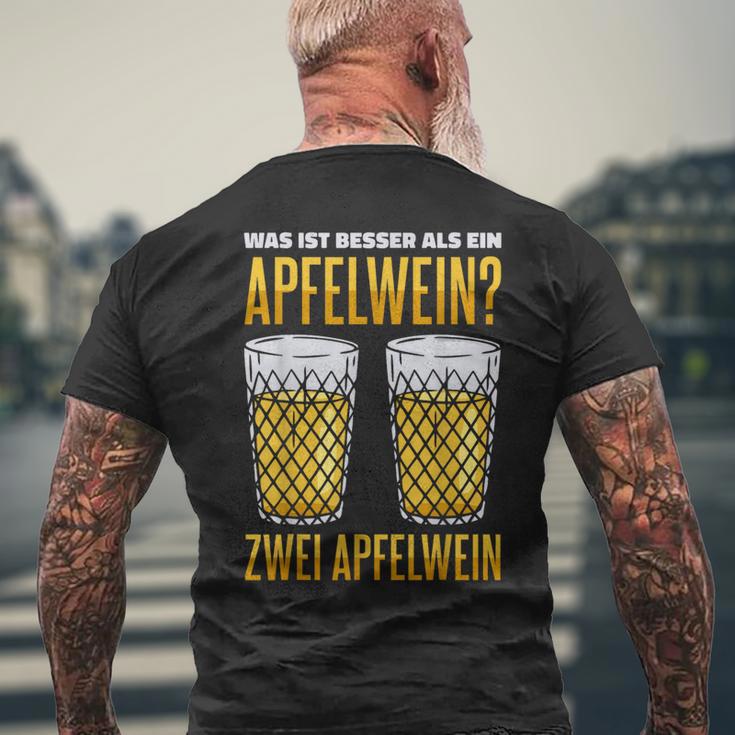 Was Ist Besser Als Ein Apfelwein Zwei Apfelwein Genuss T-Shirt mit Rückendruck Geschenke für alte Männer