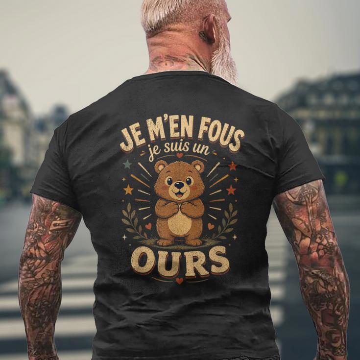 Je M'en Fous Jeuis Un Ours Doux Ours T-shirt imprimé au dos Cadeaux pour les vieillards