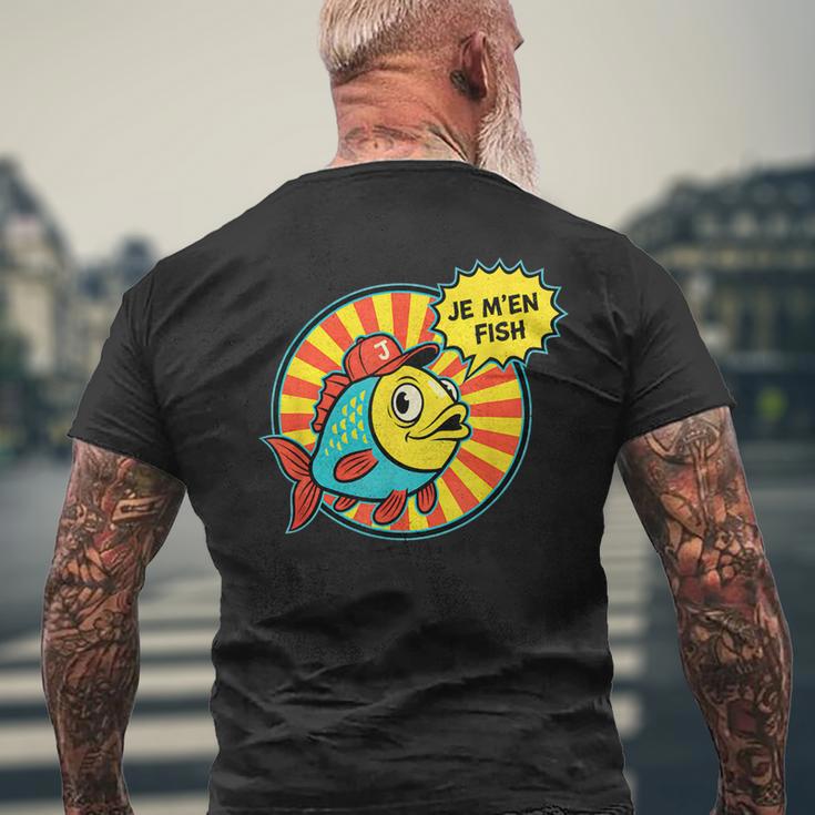 Je M'en Poisson Français Pun Cartoon Fish T-shirt imprimé au dos Cadeaux pour les vieillards