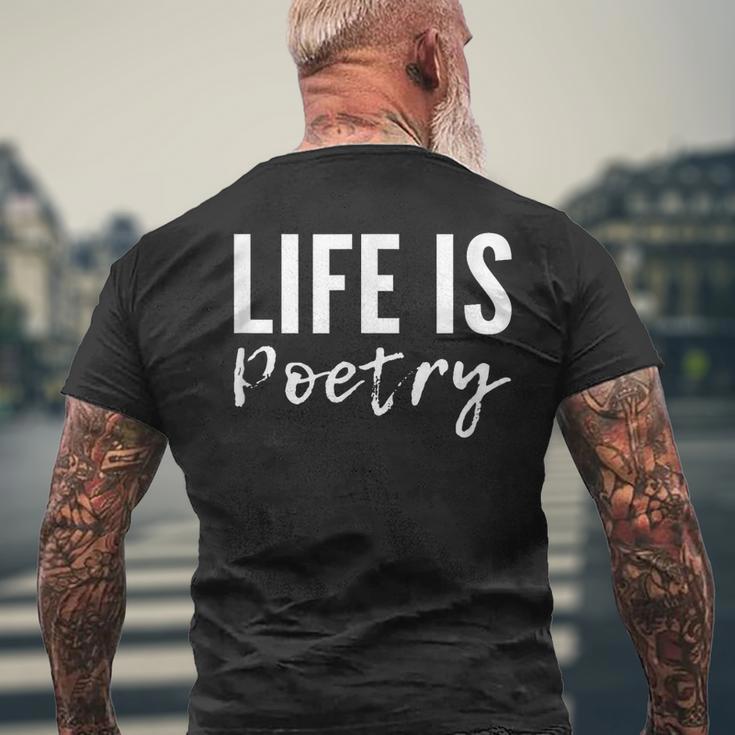 Laie Est La Poésie T-shirt imprimé au dos Cadeaux pour les vieillards