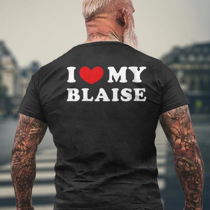 I Love My Blaise J'aime Mon Blaise T-shirt imprimé au dos Cadeaux pour les vieillards