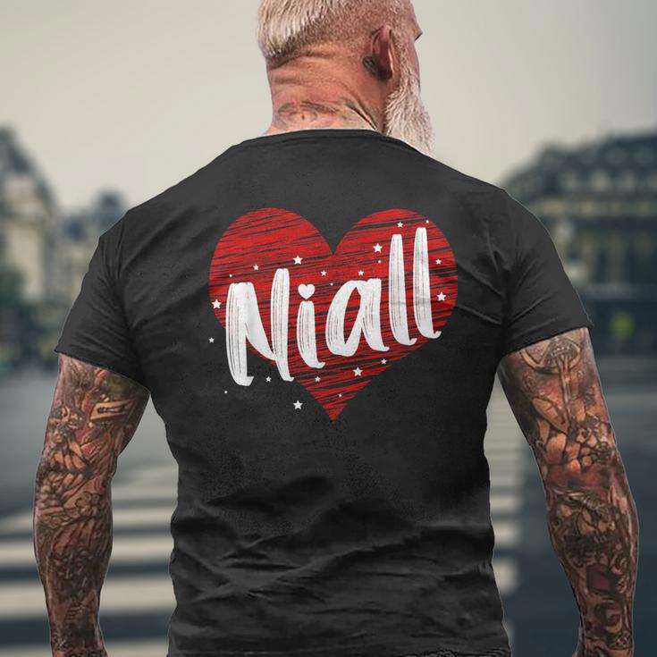 Lustiger Personalisierter Name Niall Herz I Love Niall Meme T-Shirt mit Rückendruck Geschenke für alte Männer