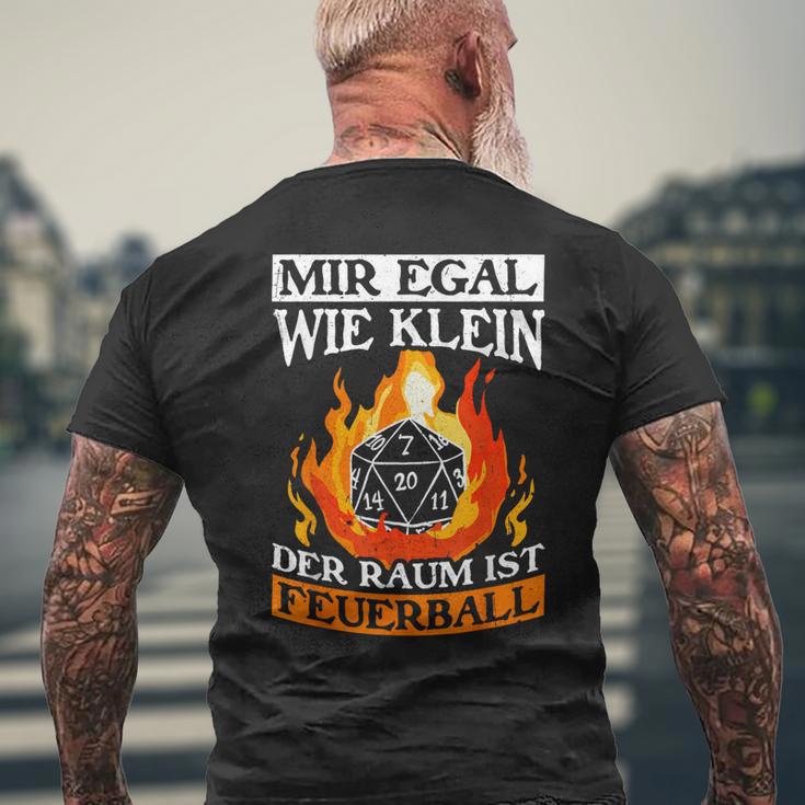 Mir Egal Wie Klein Der Raum Ist Feuerball T-Shirt mit Rückendruck Geschenke für alte Männer
