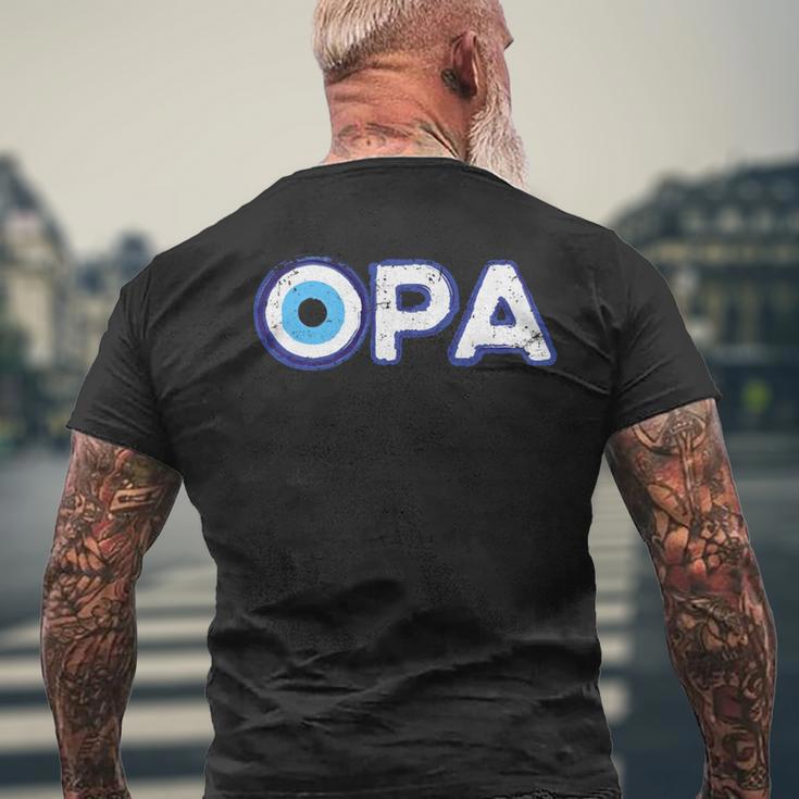 Opa Occhio Greco Papà Nonno Festa Del Papà Maglia A Manica T-shirt da uomo con stampa posteriore Regalos para ancianos