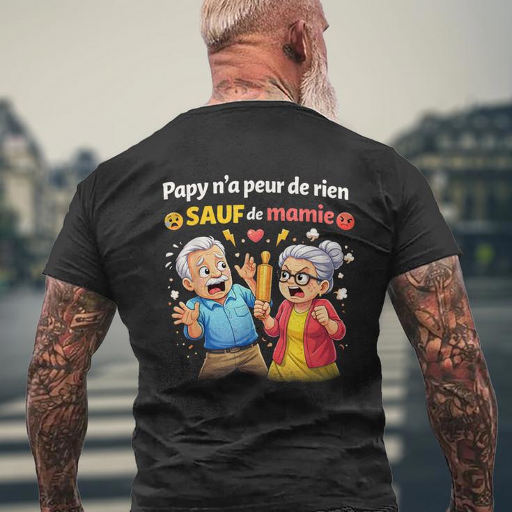 Papy A Peur De Rien Mamie Cadeau Grand Père Idée Parent T-shirt imprimé au dos Cadeaux pour les vieillards
