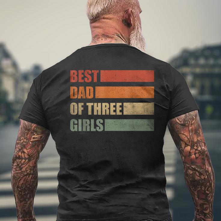 Retro Padre Di Tre Figlie Papà Di 3 Figlie Festa Del Papà T-shirt da uomo con stampa posteriore Regalos para ancianos