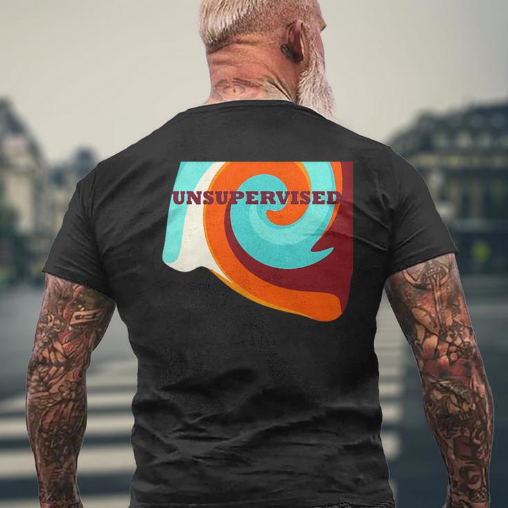 Soirée Amusante Nonupervisée Orange Bordeaux Bleu T-shirt imprimé au dos Cadeaux pour les vieillards