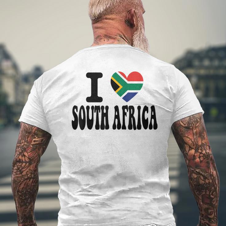Drapeau Rétro En Forme De Cœur Avec Inscription I Loveouth Africa T-shirt imprimé au dos Cadeaux pour les vieillards