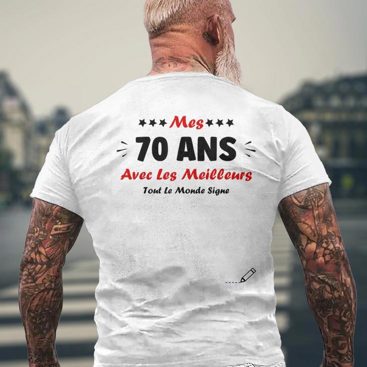 Signature Humour 70 Ans Àigner 70 Ans Anniversaire T-shirt imprimé au dos Cadeaux pour les vieillards