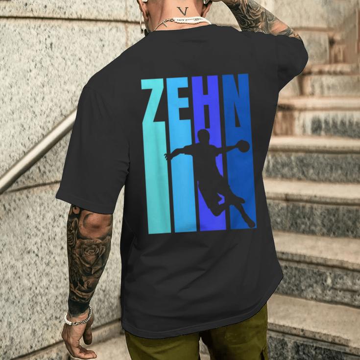 10 Geburtstag Jungs Handball Zehnter Geburtstag T-Shirt mit Rückendruck Geschenke für Ihn