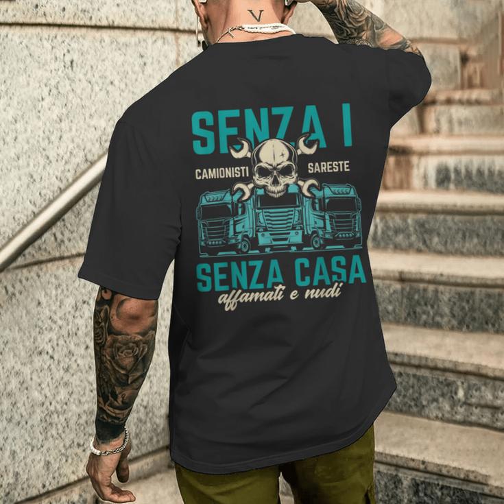 Camionista Compleanno Camion Papà T-shirt da uomo con stampa posteriore Regalos para él