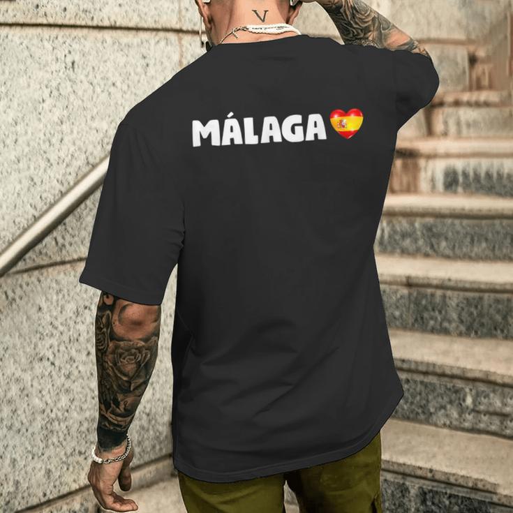De La Ciudad De Málaga Con La Bandera De España T-shirt imprimé au dos Cadeaux pour lui