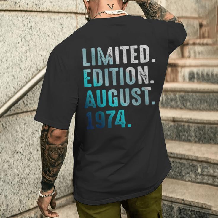 Édition Limitée Août 1974 Retrointage 1974 T-shirt imprimé au dos Cadeaux pour lui