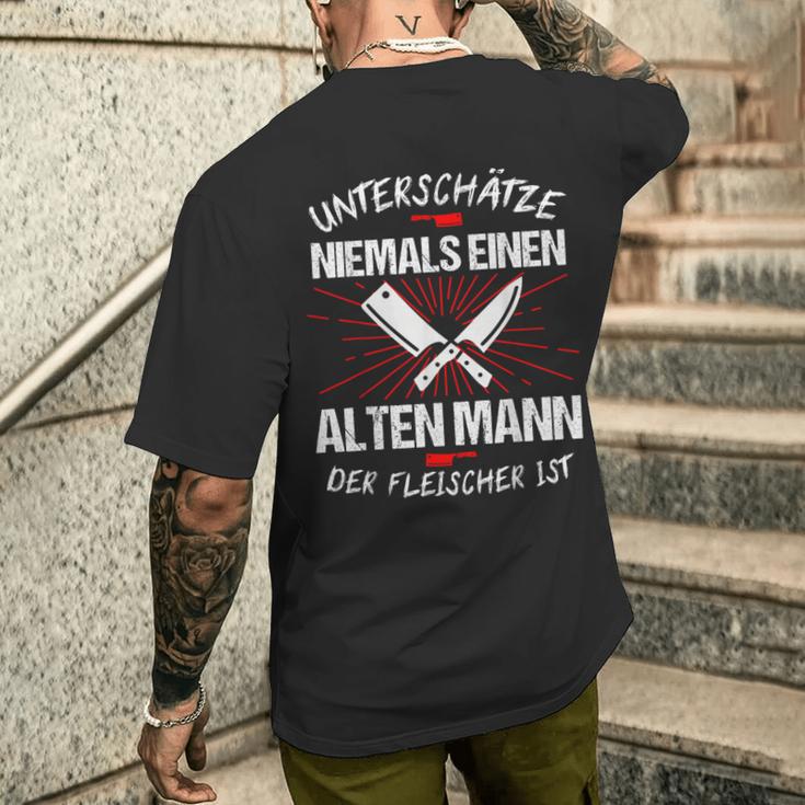 Fleischer Metzgerchlachtenchlachter Geschenk T-Shirt mit Rückendruck Geschenke für Ihn