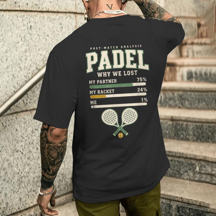 Padel Post Match Analyse Double Partenaire Joueur Cadeau T-shirt imprimé au dos Cadeaux pour lui