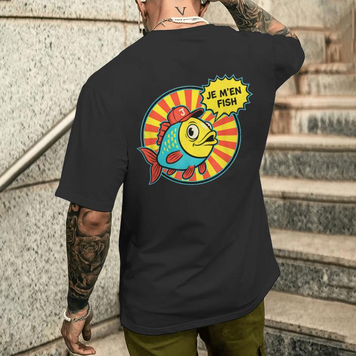 Je M'en Poisson Français Pun Cartoon Fish T-shirt imprimé au dos Cadeaux pour lui
