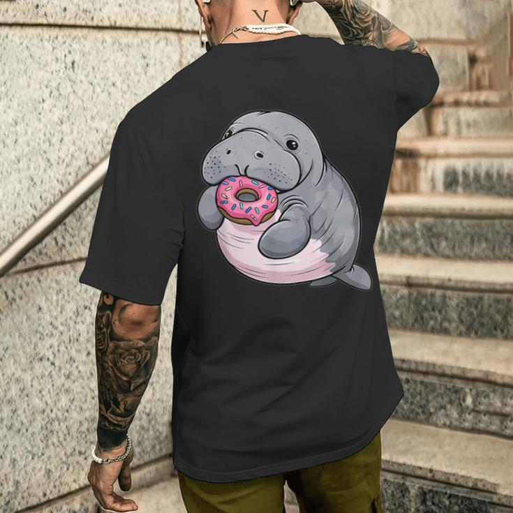 Lamantin Mignon En Forme De Beignet T-shirt imprimé au dos Cadeaux pour lui