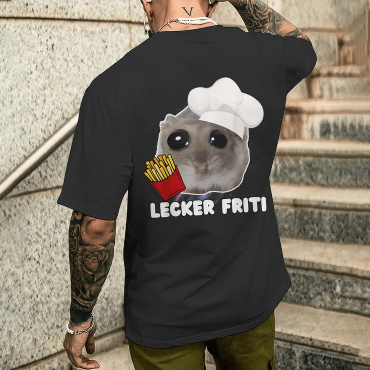Lecker Fritiad Hamster Hamstie Meme T-Shirt mit Rückendruck Geschenke für Ihn