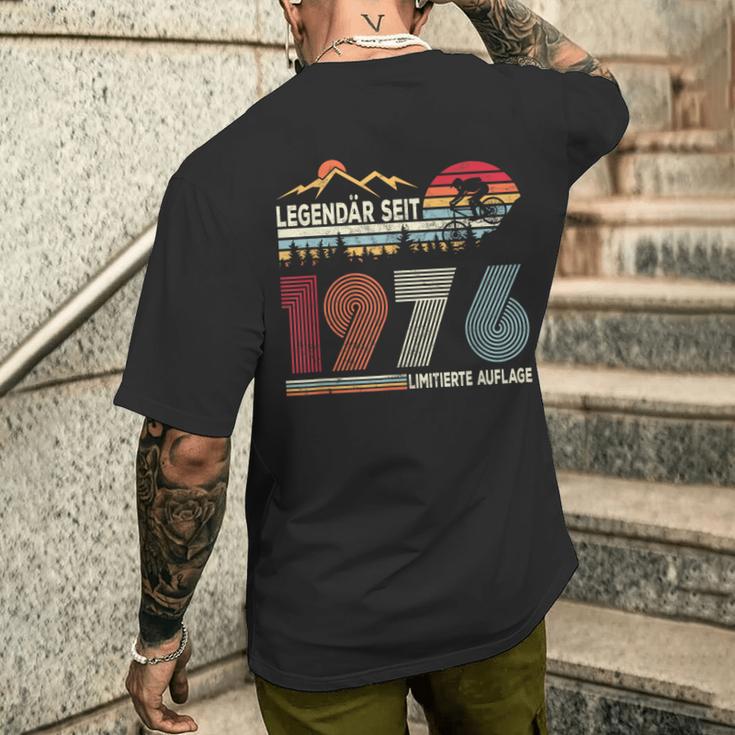 Legendäreit 1976 Jahrgang 1976 Fahrrad Mountainbiker T-Shirt mit Rückendruck Geschenke für Ihn