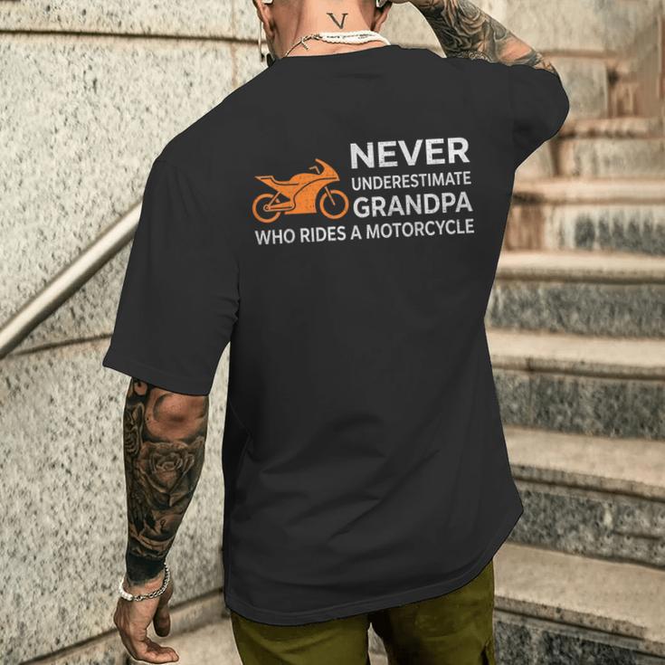 Maiottovalutare La Festa Del Papà Del Nonno Motociclista T-shirt da uomo con stampa posteriore Regalos para él