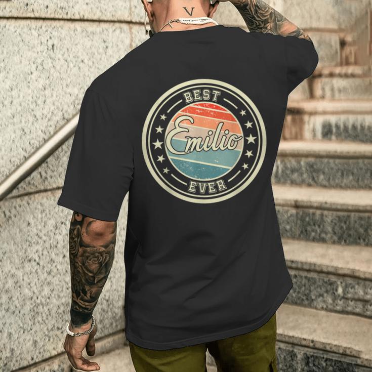 Meilleur Emilio Jamais Drôle Disant Prénom Emilio T-shirt imprimé au dos Cadeaux pour lui