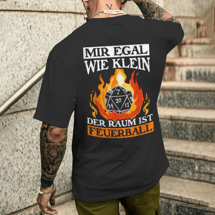Mir Egal Wie Klein Der Raum Ist Feuerball T-Shirt mit Rückendruck Geschenke für Ihn