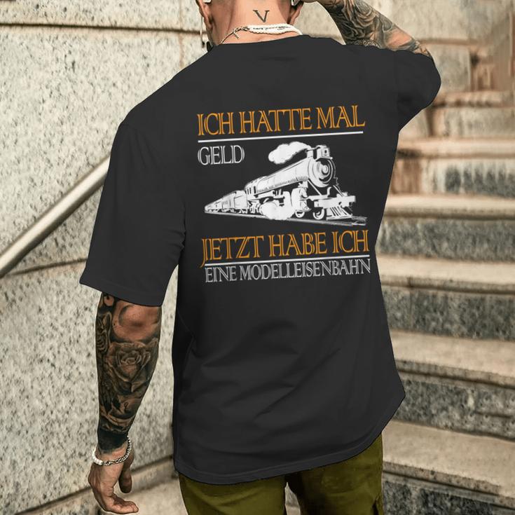 Modelleisenbahn Modellbauer Modellbau Züge Geschenk T-Shirt mit Rückendruck Geschenke für Ihn